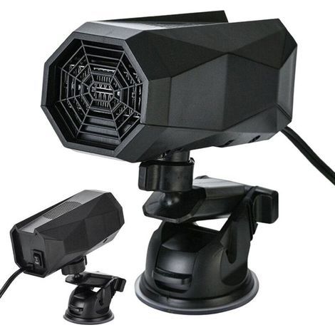 Windschutzscheibenenteiser – Tragbarer 12V 150W Windschutzscheibenenteiser und -entfeuchter, Winter-Autoheizlüfter mit 360°-Drehfuß (1/4)