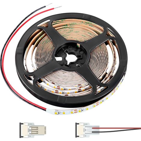 Ruban Lumineuse à LED 12V 5m 600 LEDs Dimmable Lampe, pour Camping-car Bateau Caravane, 2120 Lumen CRI 90+ (3000K) (1/5)
