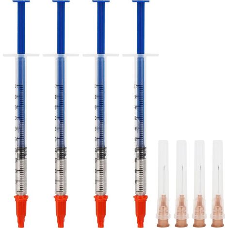 Colle de peinture conductrice argentée, 4 pièces, pâte de fil de durcissement thermique, Application de réparation adhésive 0.3ml (1/5)
