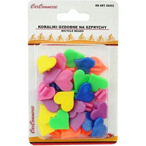 Cuentas para radios de bicicleta con forma de corazón para niños, juego de 30 piezas. (1/2)