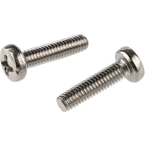 Vis à métaux RS PRO M4 à tête Cylindrique Pozidriv en Laiton, 16mm ( Prix pour Sachet de 100 )
