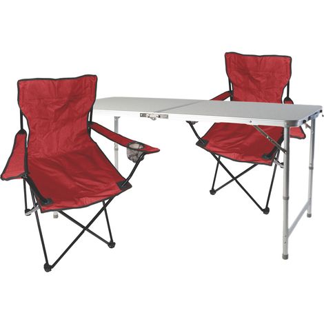 3-teiliges Campingmöbel Set rot-MMC330872+2xMPO2455 (1/5)