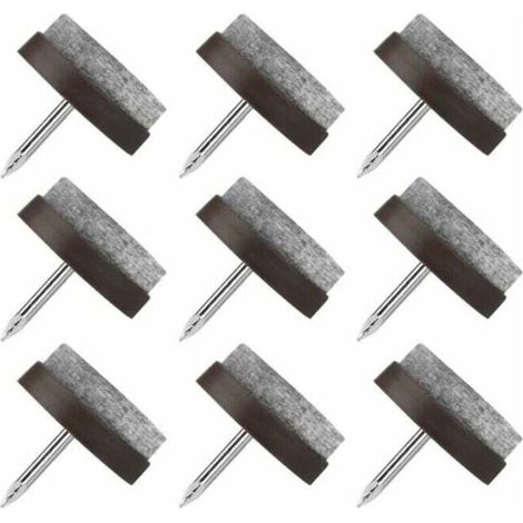 Patin Chaise a Clouer, 80 Pcs Clous Patins de Meuble, Patins Glisseurs Rond 22mm Tampon Chaise, Patins Meubles en Feutre Tampons pour Protection Pieds de Table Chaise Meubles