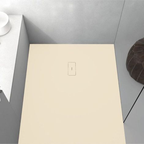 Plato de ducha resina FUSION crema  80x100cm