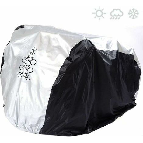 Telo copribici per 3 biciclette - Impermeabile - Antipolvere - Protezione UV -Crezuo (1/5)