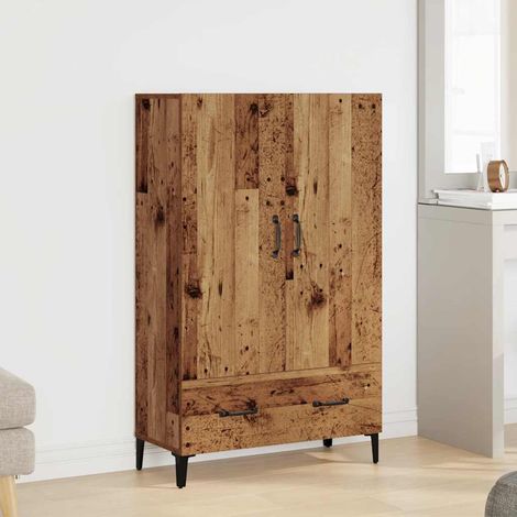 Maison Exclusive - Buffet haut vieux bois 70x31x115 cm bois d'ingénierie (1/5)