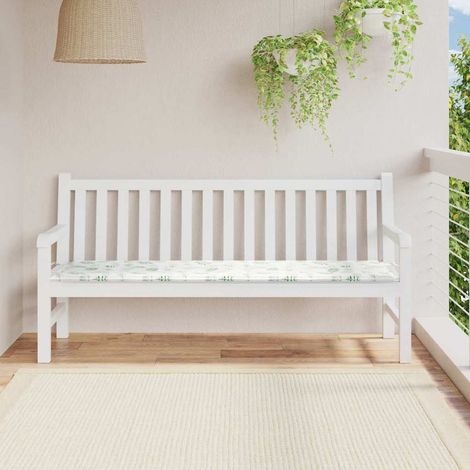 Coussin de banc Modèle feuille 150 x 50 x 3 cm Tissu Oxford (1/4)