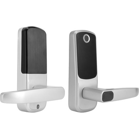 Serrures de porte intelligentes à code et empreinte digitale, compatibles avec une application Bluetooth et contrôlables par code et empreinte digitale. (1/5)