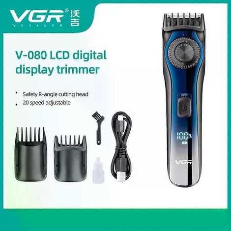 Tondeuse à barbe sans fil réglable de 1 à 20 mm pour hommes, rechargeable et électrique. (1/4)