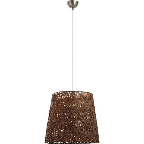 Suspended Lamp VIMET E27 42W Fibra marrone naturale (1/3)