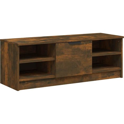 Meuble TV, Étagère TV, Meuble de Salon, Chêne fumé 102x35,5x36,5 cm Bois d'ingénierie OIB6292E (1/5)