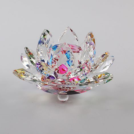 Lotus - Cristal Artificiel - Décoration Intérieure Feng Shui - Centre de Table - 10 cm - Multicolore (1/5)
