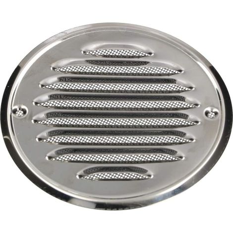 Kotarbau – Grille d'aération ronde en acier inoxydable 130 mm – Avec moustiquaire – Installation rapide – Protection contre les intempéries