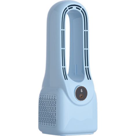 Ventilateur sans Pale avec Brumisateur, Humidificateur USB Rechargeable pour Maison, Bureau et Dortoir – Modèle Bleu-lsw