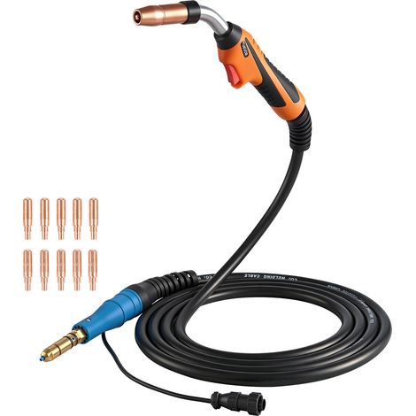 VEVOR Antorcha MIG 250A con Cable 4,57 m, Pistola de Soldadura Compatible con MDX-250, Millermatic 252 255, Multimatic 200 235 255, con Puntas de Contacto 0,8-0,9 mm para Taller Reparación Automotriz (1/5)