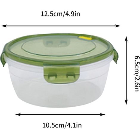 Boîte De Rangement Réfrigérateur - Boîte Ronde Étanche Pour Aliments - Compatible Micro-ondes Jusqu'à 120 °C - 1 Pièce