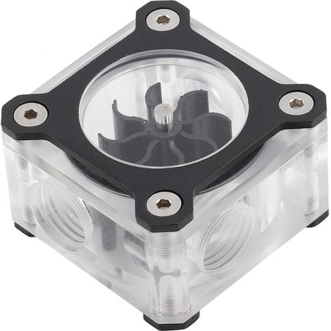 Débitmètre de refroidissement par eau, accessoire informatique en PMMA transparent, filetage G1/4 (noir) (1/5)