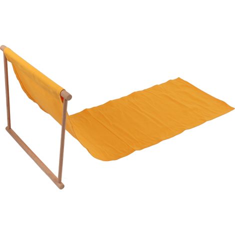 DUUTI Chaise longue de plage, matelas de couchage portable, tapis de sol pour vacances et voyages en plein air, jaune (1/5)