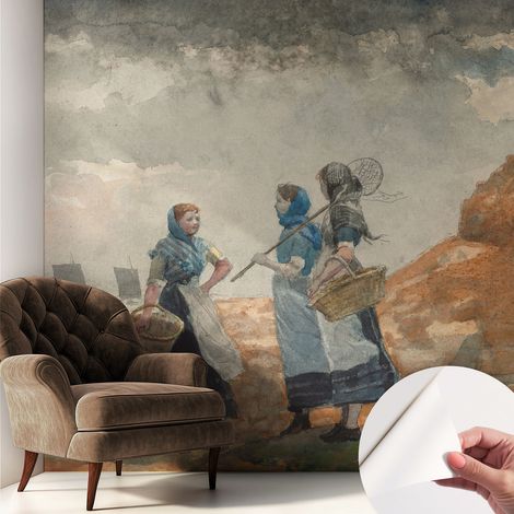 Selbstklebend Tapete modern Wohnzimmer - Wanddekoration - einfach anzubringen Heitere Küste 250x250 cm