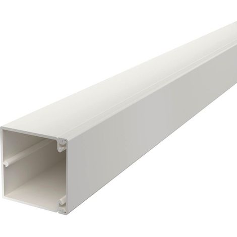 OBO Bettermann Canal de pared y techo con perforación en el fondo 60x60x2000 Cloruro de polivinilo blanco puro RAL 9010, 6191193
