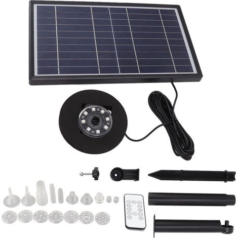 Pompe solaire flottante 10W avec lumière LED colorée pour bassin, fontaine de jardin étanche pour étangs et piscines (1/5)