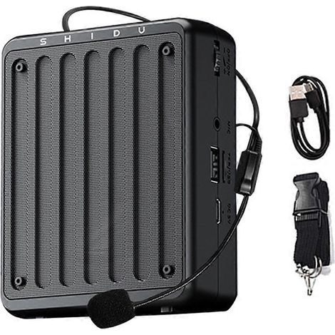 SHIDU Mini-Sprachverstärker für Lehrer, tragbarer Bluetooth-Sprachverstärker mit eingebautem Mikrofon für Reiseleiter, zum Sprechen (1/5)