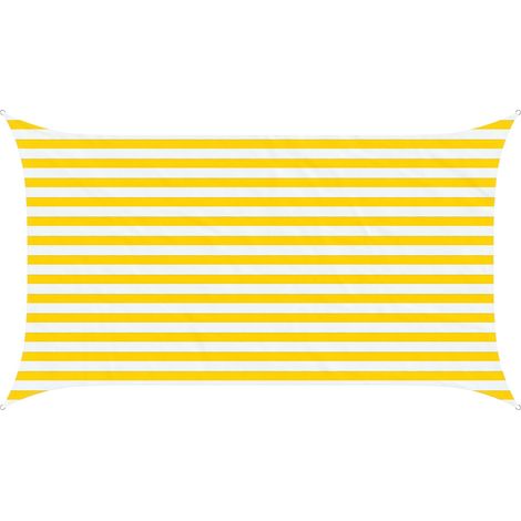 Toldo Vela de Sombra Amarillo y 3,5 x 2 m 100% Poliéster Oxford vidaXL