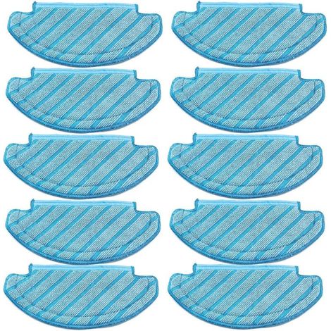 Lot de 10 serpillères pour Robot aspirateur Ecovacs Deebot Ozmo T8 AIVI T8 Max and T8 Series/ N8 Pro (1/5)