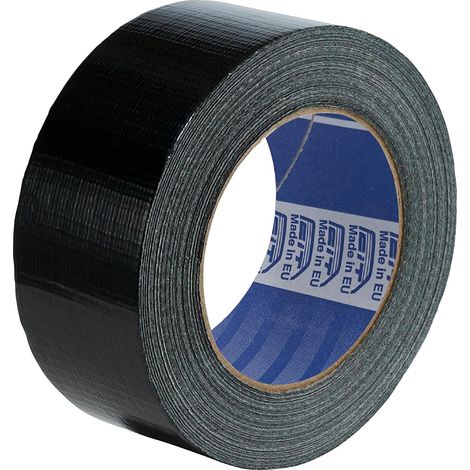 ACIT Nastro Telato Americano, 50 mm x 25 metri, impermeabile, riparazioni e fai da te, isolante, utile per riparazioni generiche, zanzariere, tubi di gomma e plastica (Nero) (1/5)