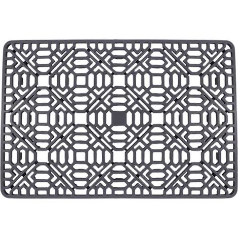 Tapis de protection pour évier de cuisine, en silicone gris antidérapant (voir photo) (1/5)