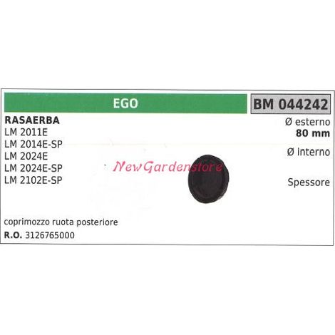 Tapa de cubo de rueda de cortacésped EGO LM 2011E 2014E-SP 044242