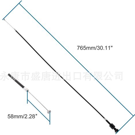 30.12-inch 765mm motorcycle throttle cable, 250cc liquid-cooled manual choke cable (1/4)