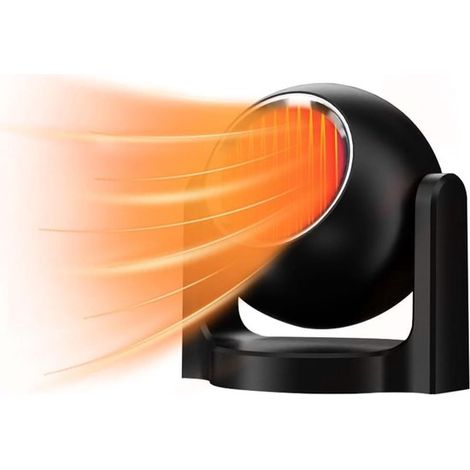 Calefactor para coche de 12 V，Calefactor de ventilador para coche de 120 W，calefactor portátil para coche con base giratoria de 360°，negro (1/5)