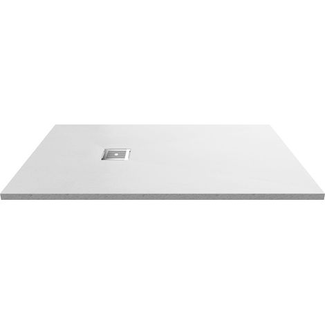 1400mm x 900mm Premium Slimline Rectangular Shower Tray - Slate White