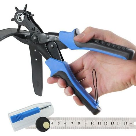 Pince Perforatrice avec Plaque de Perforation Extra Large Et Règle Pratique,pince à Pilules Multi-tailles Offertes (1/5)