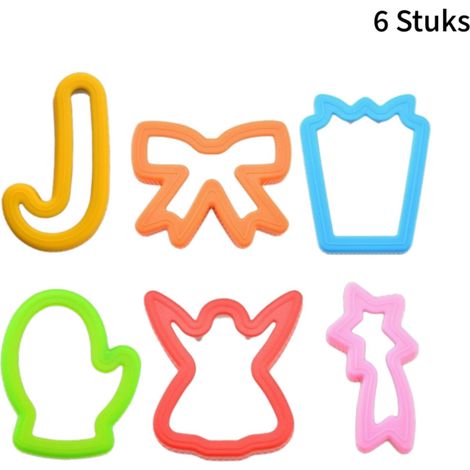 Ensemble de 6 emporte pièces en acier inoxydable avec formes de dessins animés pour biscuits fondant sablés et pâtisserie maison (1/5)