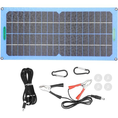 Flexibles Solarmodul-Set, Photovoltaikmodul, tragbares Ladegerät für Wohnmobil, Camping, Wandern, 15 W, 18 V