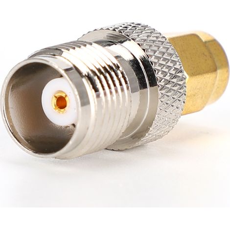 Adaptador convertidor de conector coaxial RF TNC hembra a SMA macho (2 piezas)