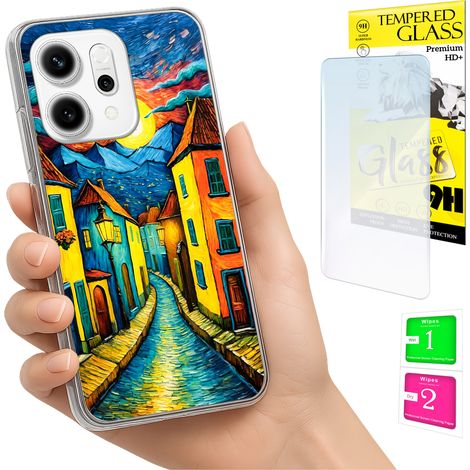 Custodia per Oppo Reno 14F / 14 FS 5G con foto, retro con grafica e vetro. (1/5)