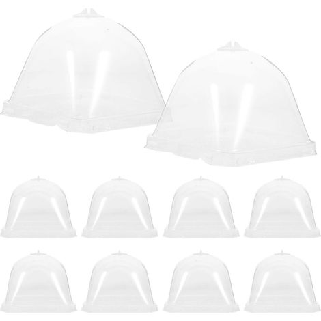 Lot de 20 dômes de protection transparents pour jardin, destinés aux pépinières. (1/5)