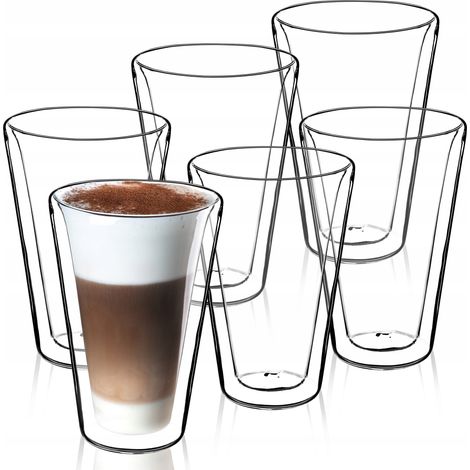 KADAX doppelwandige Gläser, Set, 380ml, Thermogläser aus Borosilikatglas (1/5)