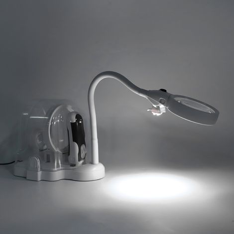 Multifunktionale 2-in-1 LED-Tischlupe mit Vergrößerungsglas für Reparaturstationen (EU 110-240V) (1/5)