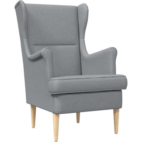 sillón Gris Claro tela vidaXL