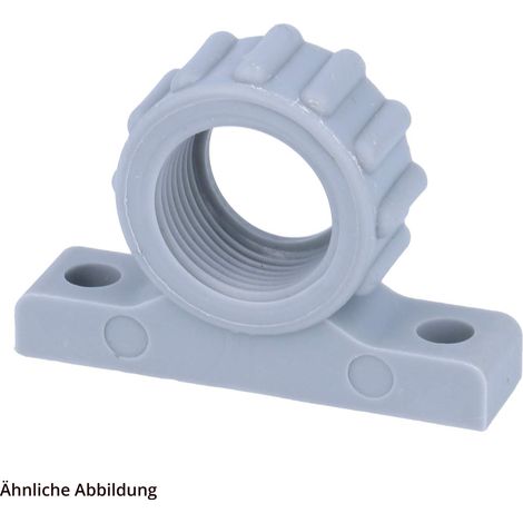 FLEXA FVBW Befestigungswinkel mit Gewinde PG9x1,41 für PG9 Schlauchverschraubungen Anschraubloch 29,0mm Bohrung 2x5,7mm - 1 Stück (1/3)