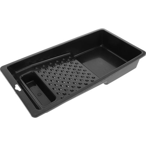Mini Plateau de Peinture Noir en Plastique, Grande Capacité Design Multifonction, Réduit L’accrochage des Poils, pour Travaux de Peinture (1/5)