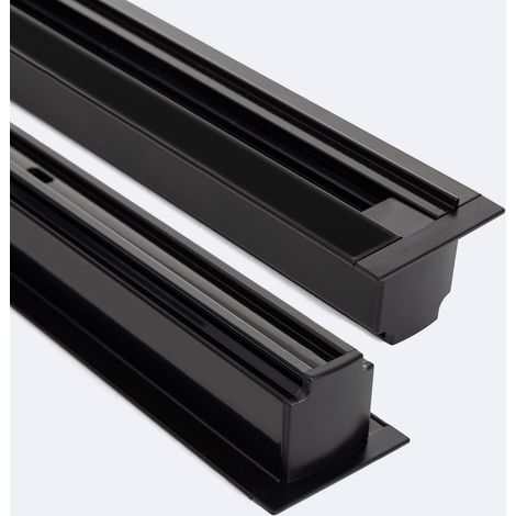 Rail Triphasé DALI Track Encastré Aluminium pour Spots LED 1 Mètre Blanc