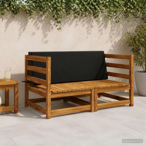 vidaXL Cojín trasero SOEST 100% Poliéster Negro 120 x 20 x 40 cm (1/4)