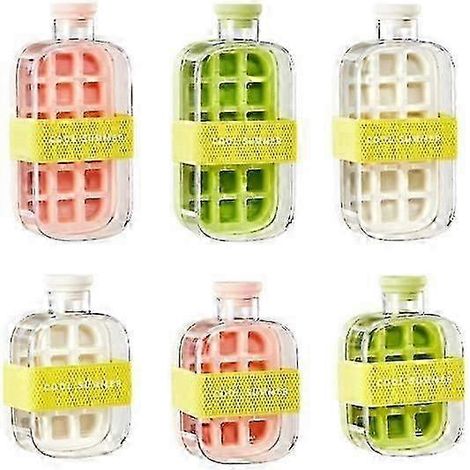 Bac à glaçons et bouteille d'eau 2 en 1, bac à glaçons en silicone vert sans contact, 500 ml (1/5)