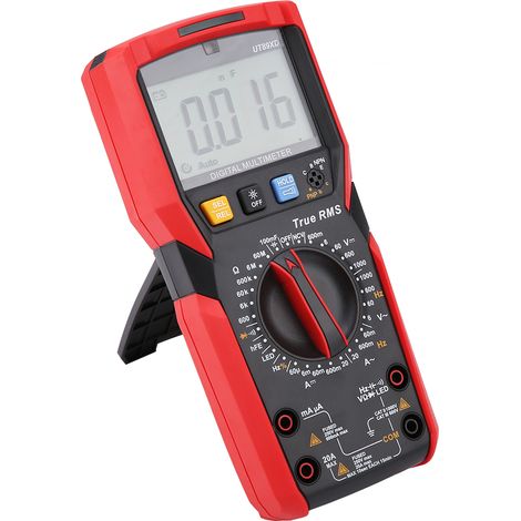 Multimètre numérique UNI-T UT89XD avec test de température, mesure de tension, courant et résistance (1/4)