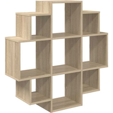 Étagère Murale en Bois d'Ingénierie Chêne Sonoma 90 x 25 x 90 cm (1/5)
